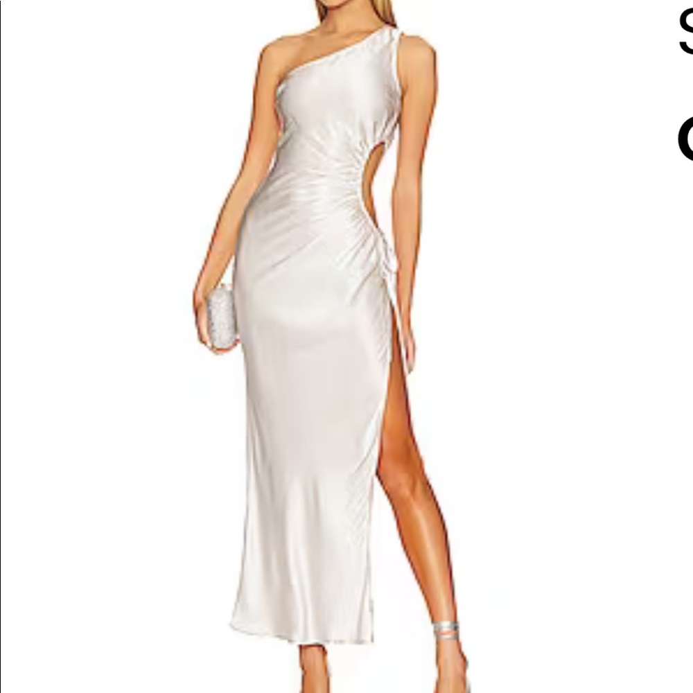 SNDYS cutout silver dress